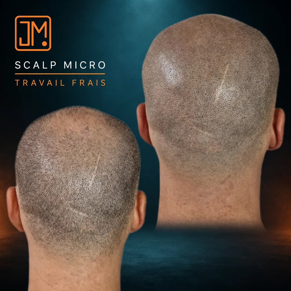 Micropigmentation capillaire : travail frais.