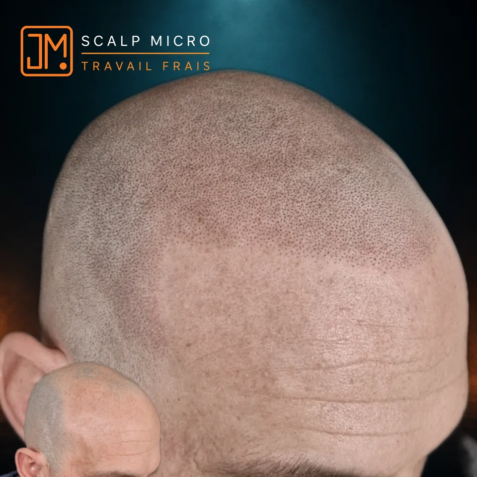 Micropigmentation capillaire : travail frais.
