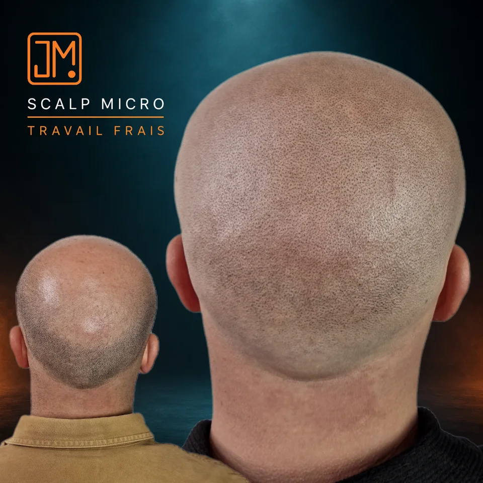 Micropigmentation capillaire : travail frais.